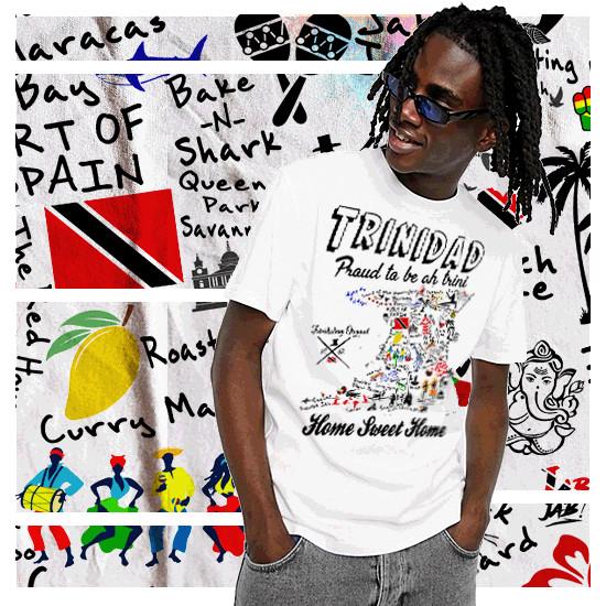 

Trinidad t-shirt Trinidad and Tobago flag TNT Carnival Soca Island Caribbean tee 3XL