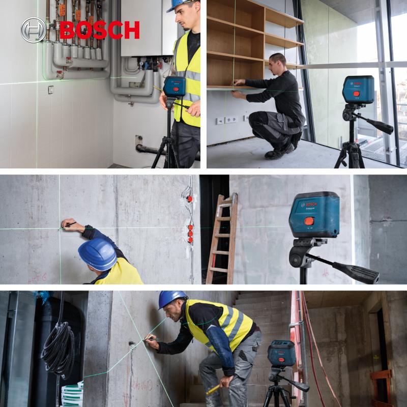 Bosch Laser Level GCL 15-12 XG Combination Dot and Line Green Beam Laser Level