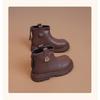 Kids Girls Fashion Soft Leather Ankle Martin Boots Casual Short Boots