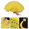 Lolita Feather Folding Fan Japanese Girl Gothic Court Dance Hand Fan with Pendant Gift Wedding Party Decoration