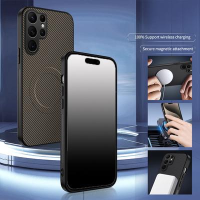 Magsafe Magnetic Wireless Charging Luxury Solid Color Matte Carbon Fiber Phone Case For Samsung Galaxy S26 Ultra Plus Back Cover