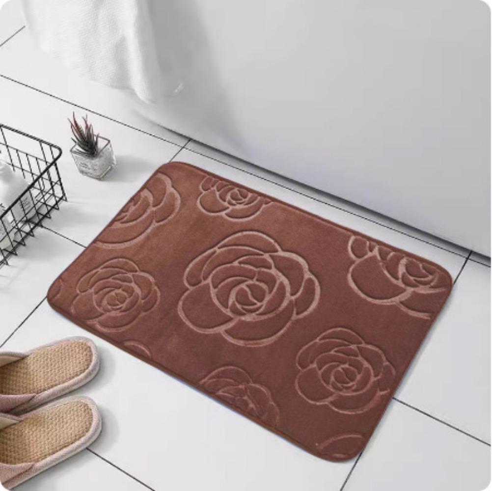Thickening Bathroom Cashmere Mat Bath Non-slip Carpets In Wash Basin Bathtub  Floor Rug Shower Room Doormat Memory Foam 3D Pad