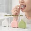 Candy Color Silicone Denture Case Soft Retainer Storage Box Orthodontic Container  for Home