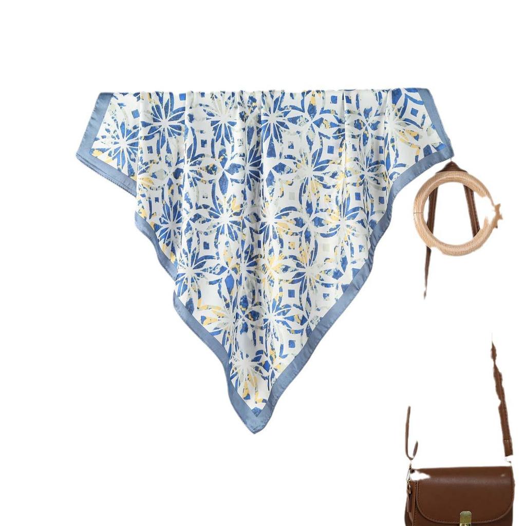70CM Ladies Fashionable Silk-Feel Small Square Scarf