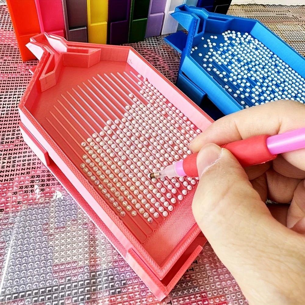 DIY Craft Large Diamond Painting Tray Embroidery Large Capacity Beads Sorting Storage Tray Beading Plates