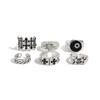 SHIXIN Lot de 6 bagues gothiques ouvertes en forme de croix et d'étoile pour homme, style punk géométrique, larges et ajustables, accessoires de bijoux pour Halloween