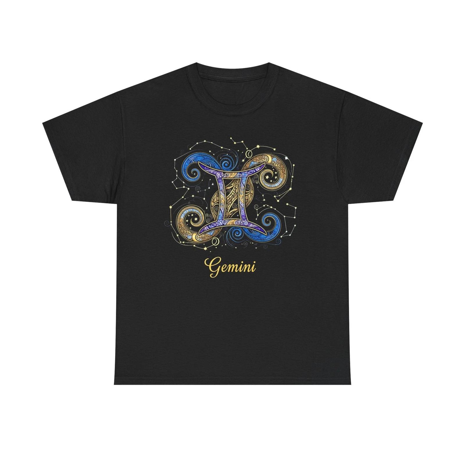 Gemini Zodiac Unisex Heavy Cotton Tee S
