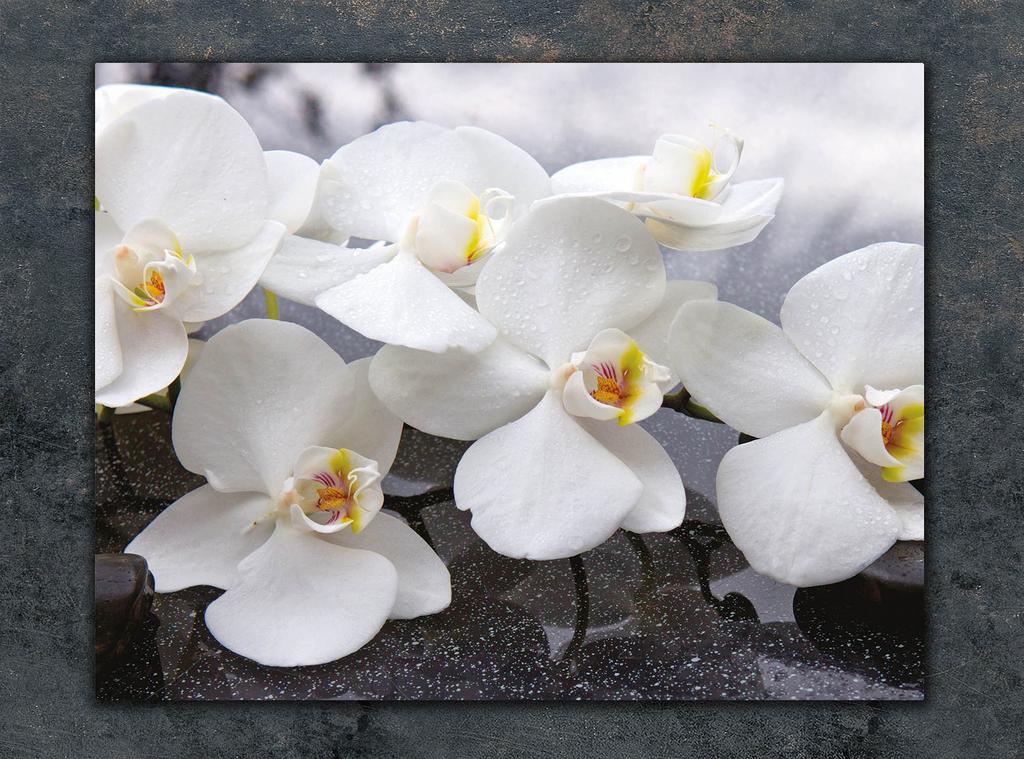 SZKLANA DESKA DO KROEJNIA 30x22 ORCHIDEA