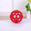 Durable Hollow Rubber Pet Chew Ball with Bell Sound Dog Cat Teeth Cleaning Toy Interactive Play Toy for Small Medium Pets
