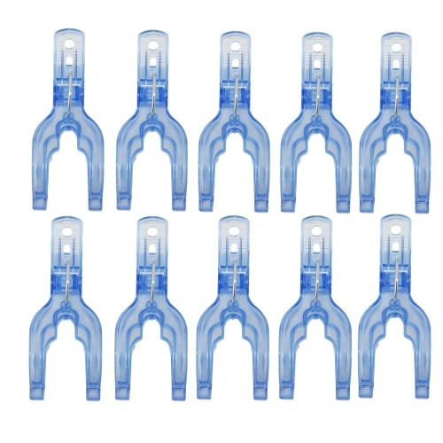 Towa Sangyo CLR Wide Pole Pinch for Laundry and Clothes Drying, Strong Wind Protection, 10-Piece Set, Durable Polycarbonate, Secure Clamp, Powerful Sp