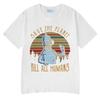 Save The Planet Kill All Humans Funny Robot Graphic T Shirts Men Women Clothing Short Sleeve T-shirts Oversized Cotton Tee Shirt