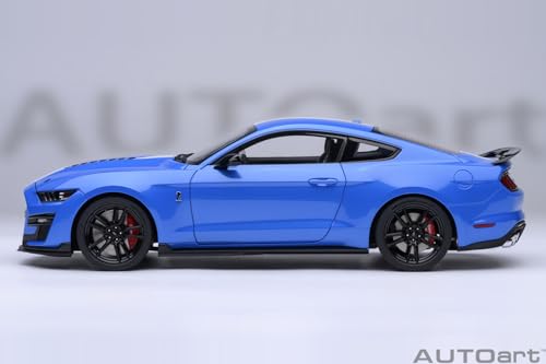 AUTOart 1/18 Scale Ford Mustang Shelby GT500 (Blue/White Stripes) Finished Product 73094
