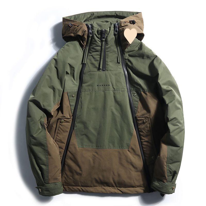 Men's Trendy Functional Double Zipper Casual Down Jacket