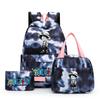 3Pcs/set Anime One Piece Anti-Theft Backpack Casual Daypack with Lunch Bag Pencil Case Back To School Daily Bookbag for Boy Girl Mochila Rucksack