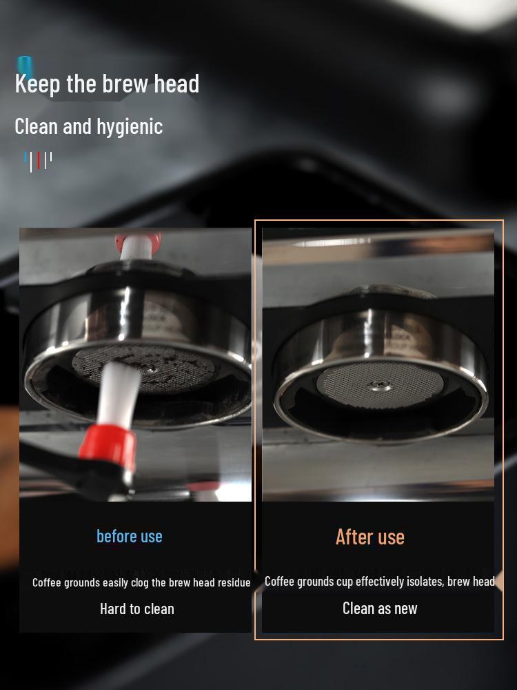 Double Layer Italian Coffee Machine Portafilter Mesh Filter Screen with 304 Extraction Handle