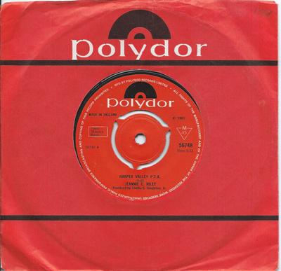 7inch Record JEANNIE C. RILEY  Harper Valley P.T.A. 56748 Polydor 1968 UK CountryFolk Used
