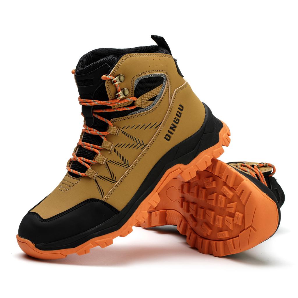 Comfortable Safety Shoes for Men With Anti-Slip Rubber Sole Steel Toe Work Boots for Factory Workers Indestructible Men Boots