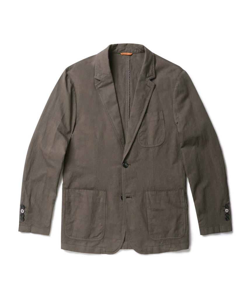 Henry Cottons Linen Blend Garment Dyed Jacket_Ahjam25311Brx