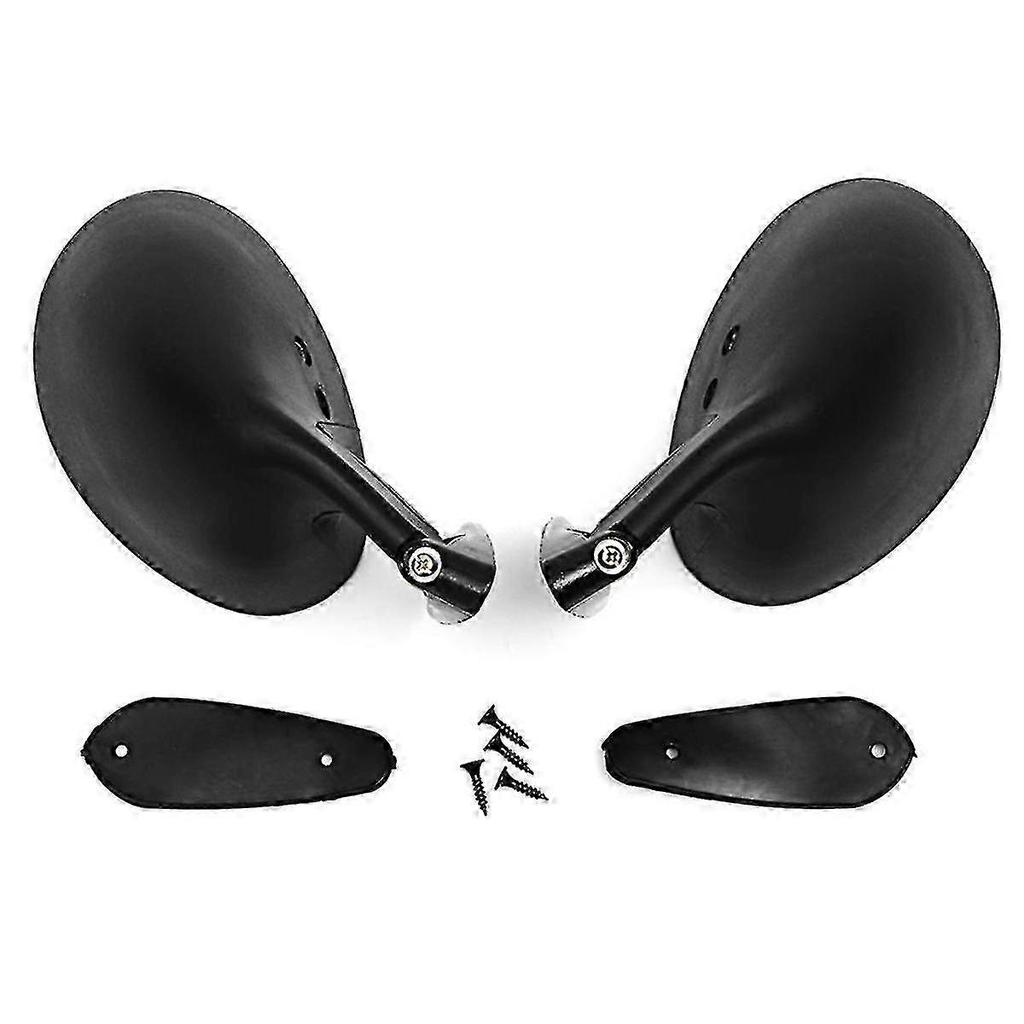 2026 2-Piece Retro-Style F1 White Door Wing Side Mirrors for Car Modification less