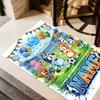 Bluey's Soccer Fun Customized Name Floor Rug Office Rug Suitable for Bedrooms Playrooms Kitchen Dormitory Anti-slip Rug Decorate Offices