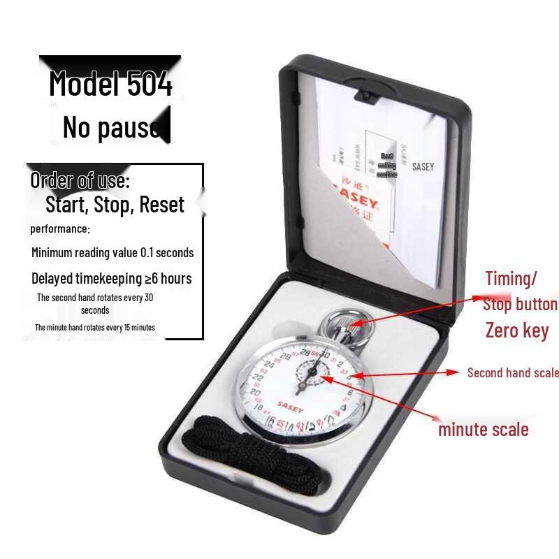 Metal Mechanical Stopwatch 30s - Ideal for Teaching Physics, Acceleration Experiments, Competitions and Timing.