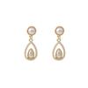French elegant court style drop-shaped pearl earrings light luxury versatile temperament stud earrings ear jewelry