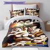 Set cu cuvertură și fețe de pernă cu model de desene animate Decorare casă Cadou de ziua de naștere (1 * husă de pilotă + 2 * fețe de pernă, fără miez)