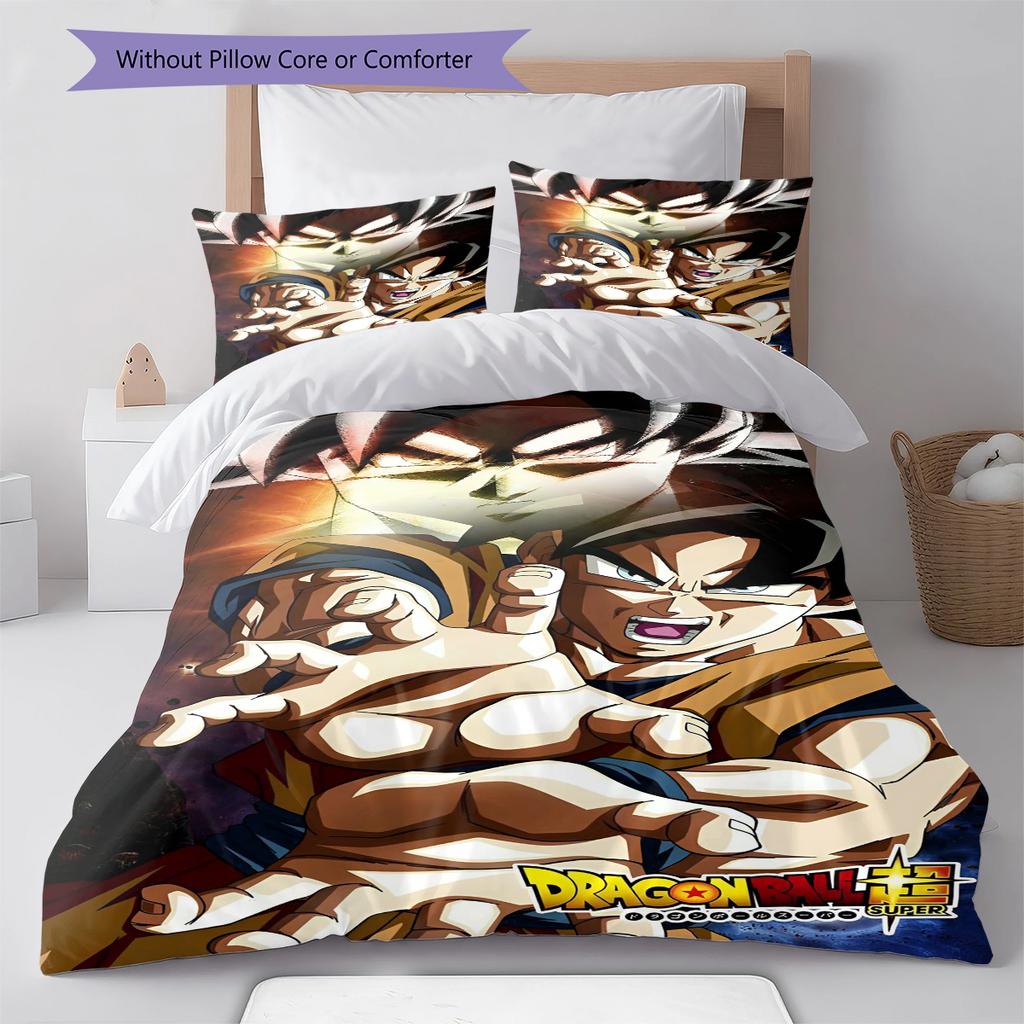 Set cu cuvertură și fețe de pernă cu model de desene animate Decorare casă Cadou de ziua de naștere (1 * husă de pilotă + 2 * fețe de pernă, fără miez)
