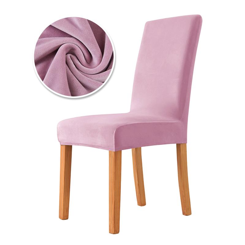 1pc Velvet Fabric Chair Cover Super Soft Chair Covers For Dining Room Luxurious Office Seat Cases Stretch For Banquet