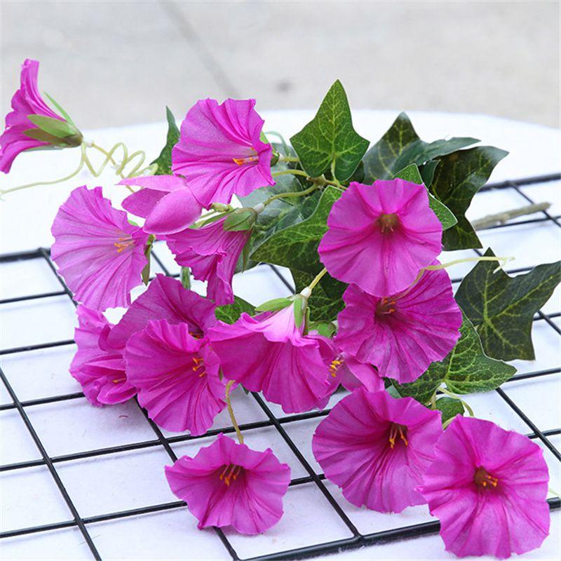 

Искусственное Утро 35см Ипомея Поддельный Шелк Петуния Лиана Настенный Декор Дом белый