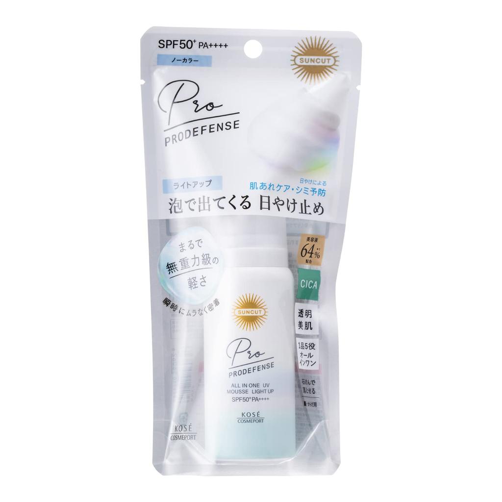 Suncut KOSE Pro Defense UV Mousse Face and 60g with Bonus All-in-One (for Body) SPF50+ PA++++