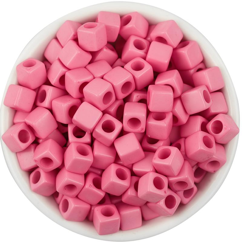 100pcs Acrylic Square Beads 7mm Solid Color Loose Spacer Bead for DIY Bracelet  Necklace Phone Chain  Handmade Beaded Supplies