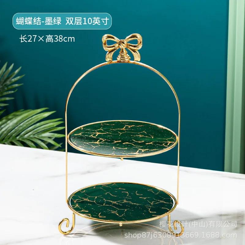 Suport de tort din sticlă marmorată multistrat Farfurie de desert Vas pentru dim sum Formă de tort Farfurie pentru gustări Tavă Farfurii pentru sushi Vas pentru fructe Suport de prezentare