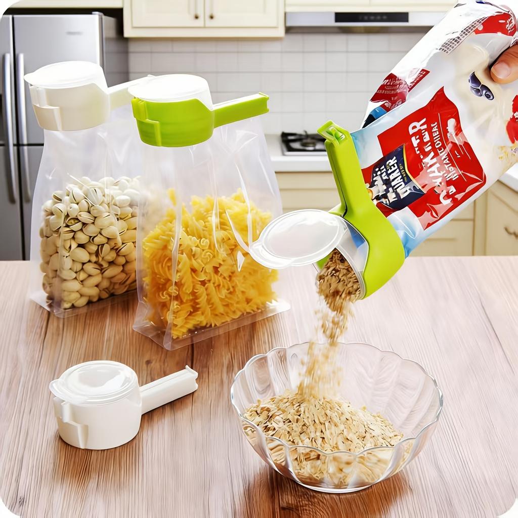 1 pezzo di Clip Sigillanti per Alimenti con Beccuccio Erogatore, Clip Sigillanti a Prova di Umidità per Snack e Fiocchi d'Avena, Sigillatore per Sacchetti da Cucina per la Freschezza, Clip Sigillanti