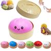 BBQ Pork Bun Squeeze Toy Soft Sensory Fidget for Stress Relief Non-Sticky Slow-Rising Easter Gift for Kids Adults Anxiety Relief Decompression Gadget