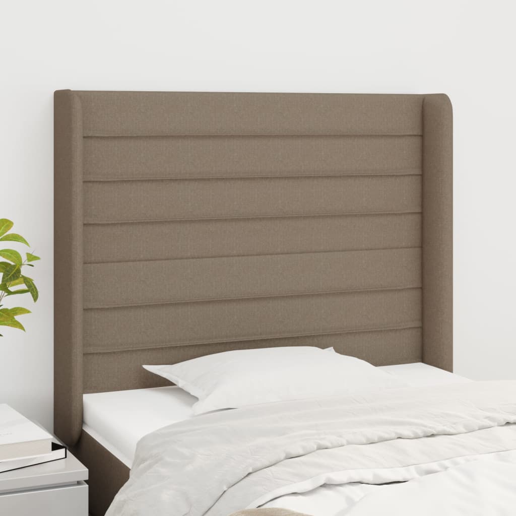 Vidaxl Wingback Headboard, Taupe, 83X16X118/128 Cm, Fabric