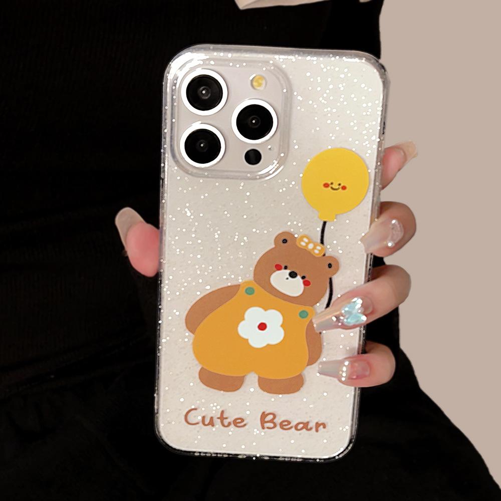 Balloon Cute Bear Case for iPhone 17 iPhone 17 Pro Max