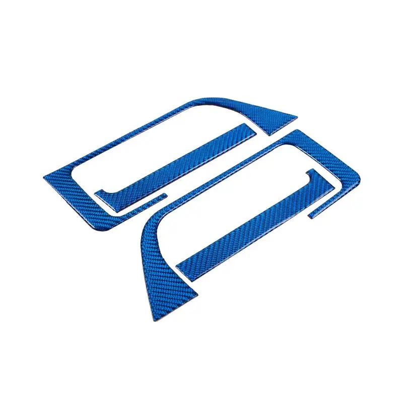 For Toyota FJ Cruiser 2007- Soft Carbon Fibre Car Inner Door Handle Door Bowl Trim Sticker Interior Car Accessories Carbon Fibre(Blue)