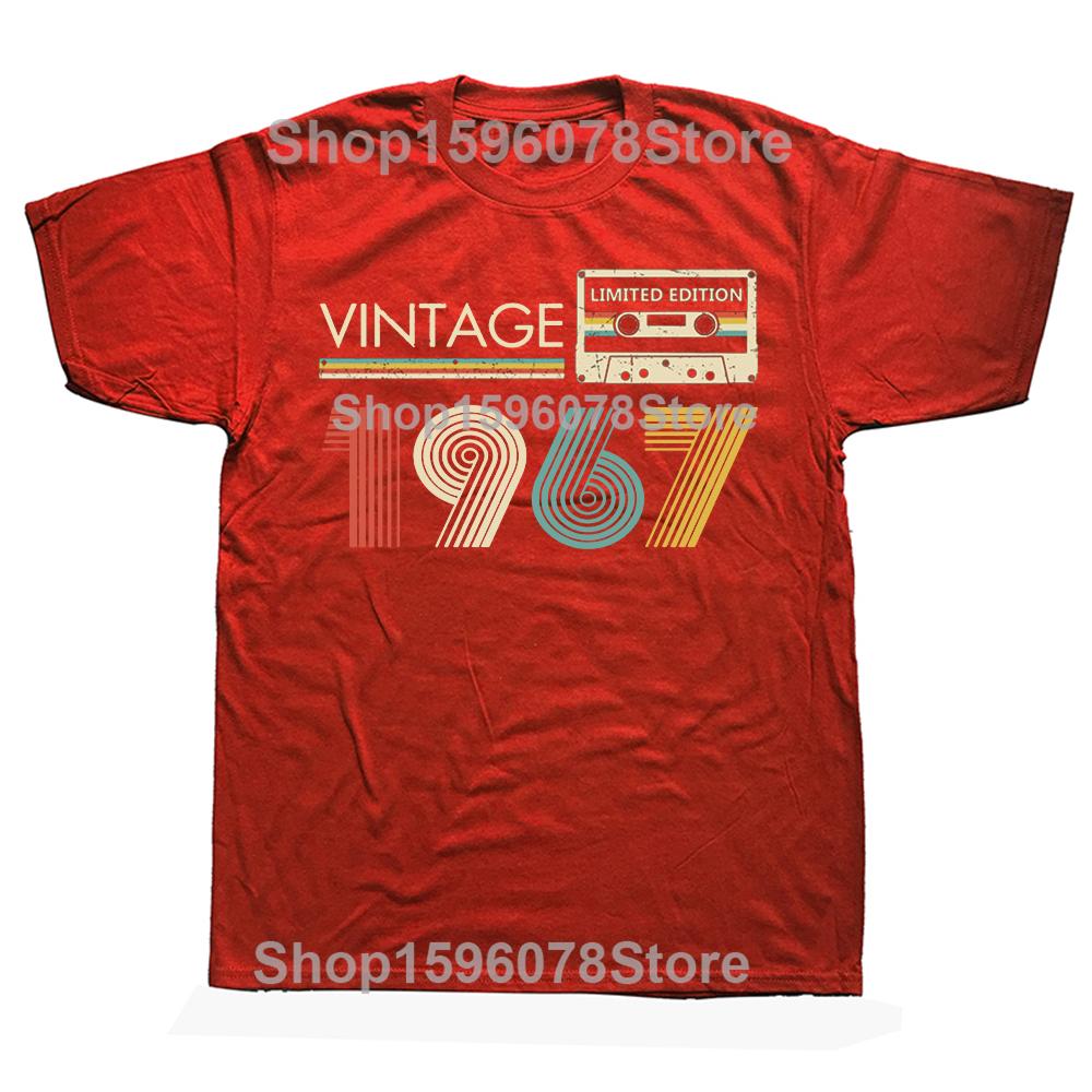 Gåvor till 59-åringar Vintage 1967 Limited Edition T-shirts Herr Dam Mode Casual T-shirt 100% Bomull Lös Överdimensionerad T-shirt