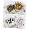 SAFIGLE 1 Piece Cat Gloves, Creative Animal Palm Gloves, Wolf Stuffed Animal Costume, Panda Plush Toy, Plush Palm Gloves, Paw Gloves, Simulation