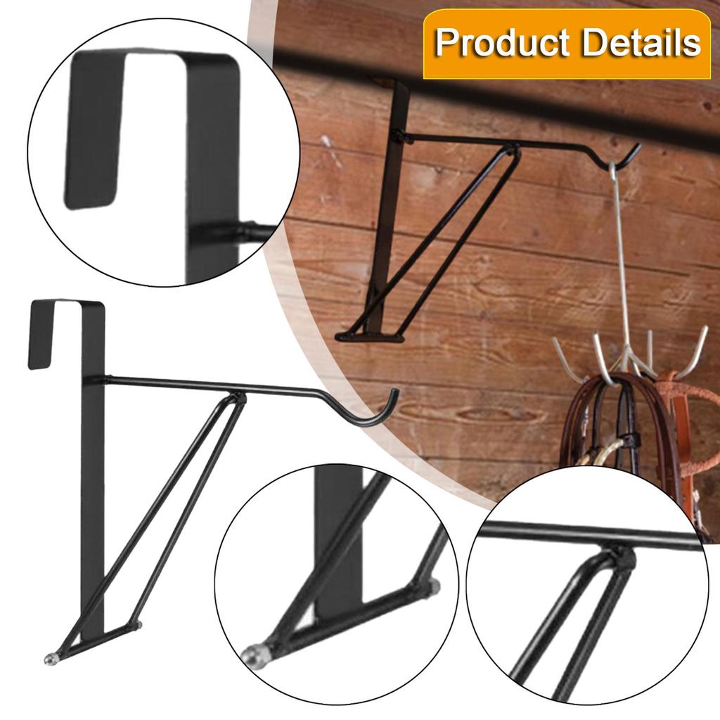 Horse Saddle Rack Stand, Foldable Saddle Hanger, Horse Blanket Hanging Rack for English Western Type Saddles, Flower Pot, Black