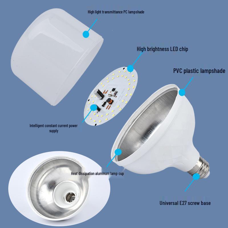 Super Bright T LED Bulb for Home - Energy-Saving, White Light, E27 Screw, B22 Bayonet