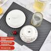 Dish Drying Mat-Silicone Drying Pad for Kitchen Counter,  Non-Slip Drain Pad High-temperature Resistant Kitchen Gadget