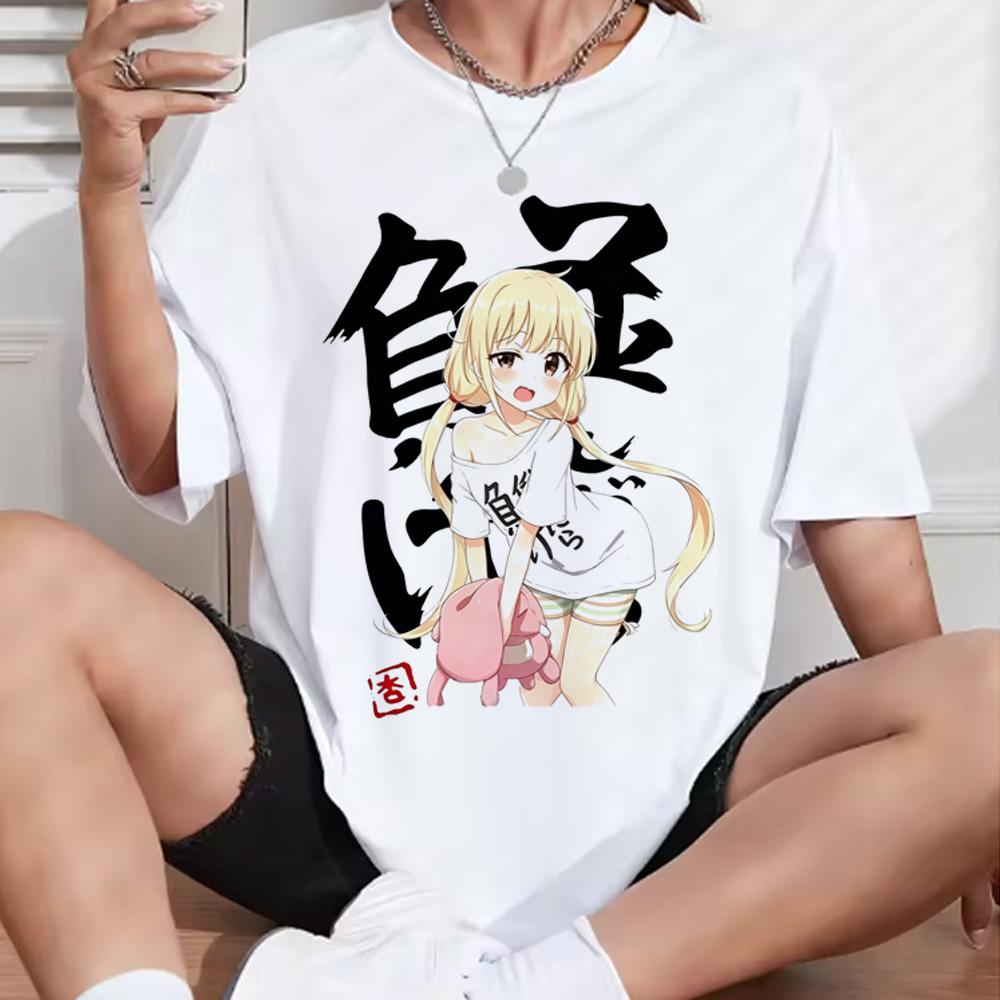 New Kawaii Anime White  Tshirt Tees For Unisex Funny Cartoon Otaku Tshirt If You Work You Lose  Anzu Futaba Version Tshirt