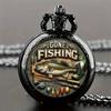 Retro Golden And Silvery Double Dragon Quartz Pocket Watch