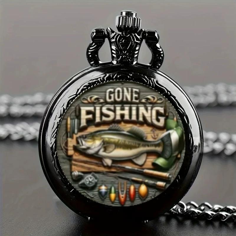 Retro Golden And Silvery Double Dragon Quartz Pocket Watch