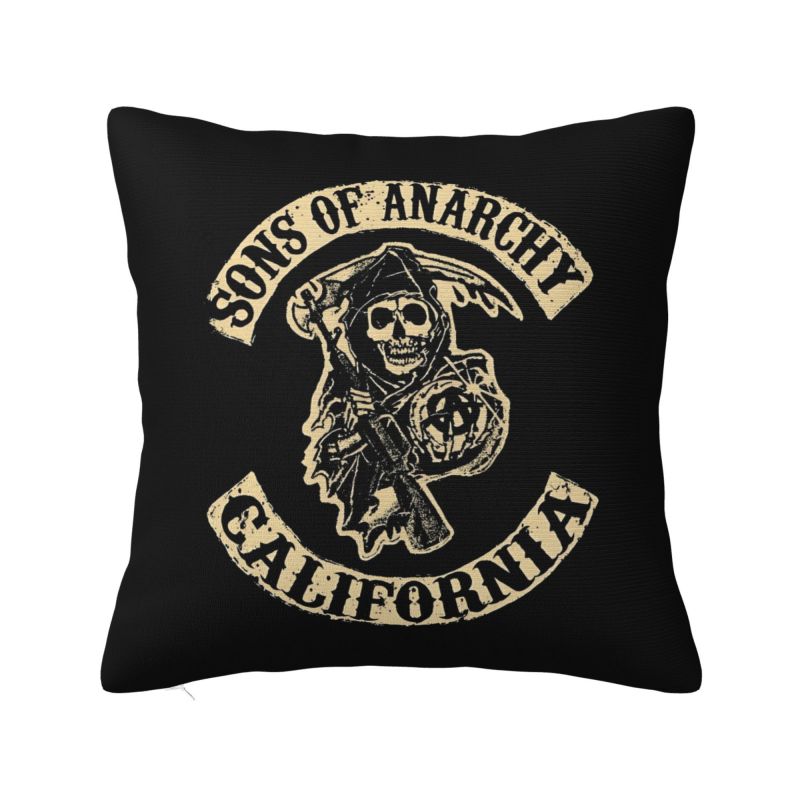 Individuelle Disney Sons Of Anarchy Kissenbezüge Die TV-Serie Samt Niedliche Zierkissenhülle für Auto Sofa