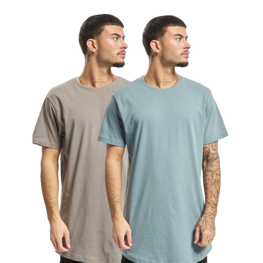 Urban Classics Mens Shaped Long T-Shirt (Pack of 2)