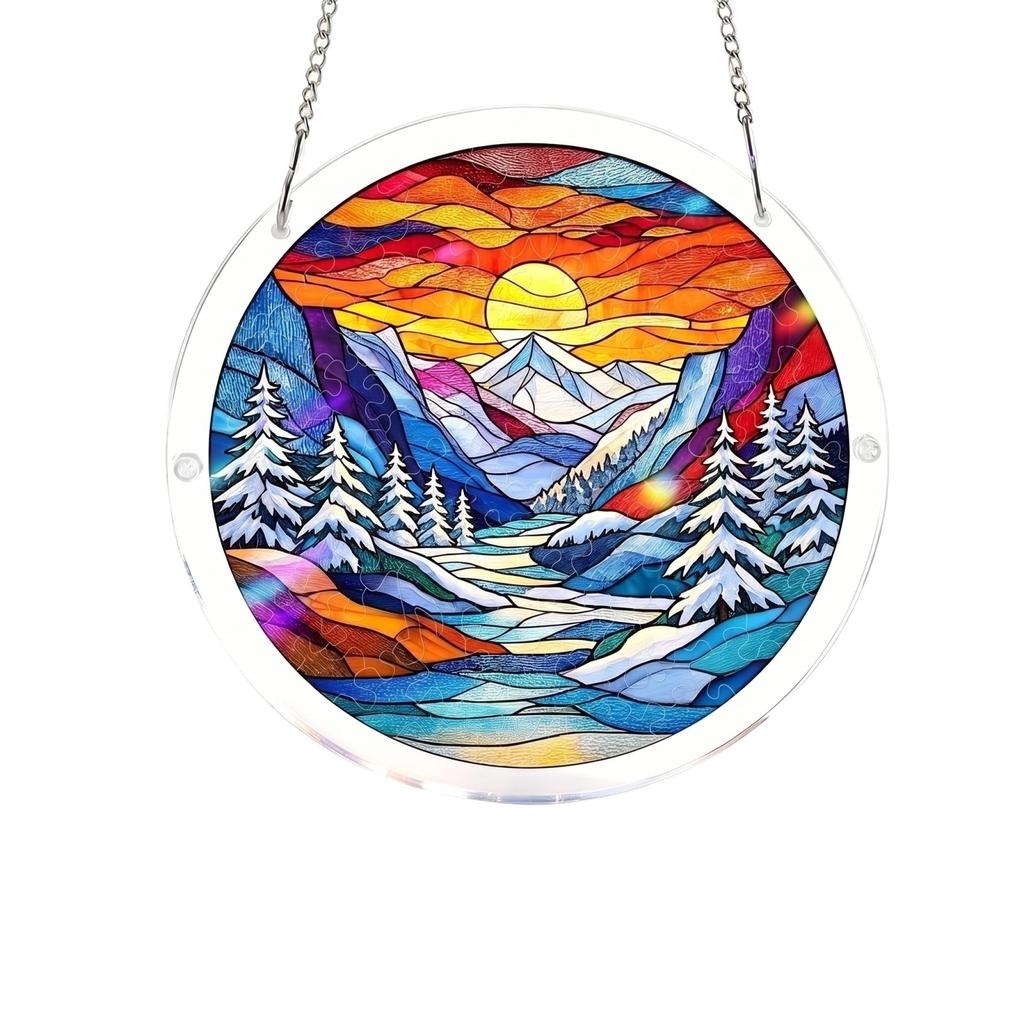 Acrylic Sunshine Catcher Puzzle Hanging Decoration, Wall Art, Home Furnishing, Window Hanging Decoration