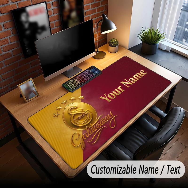 Large Mouse Pad Galatasaray FC Print Custom Name Text Desk Mat for Office Gaming